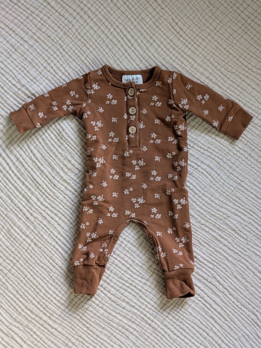 Mebie Baby Rust Floral Romper